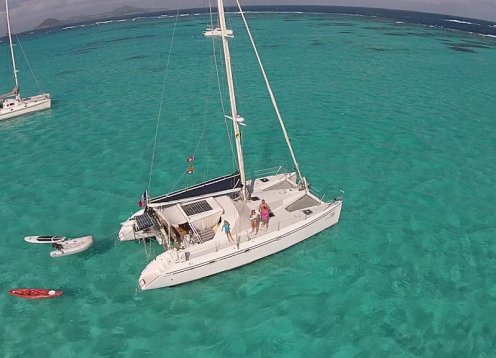 Croisière privative en catamaran 5 cabines en archipel de Guadeloupe